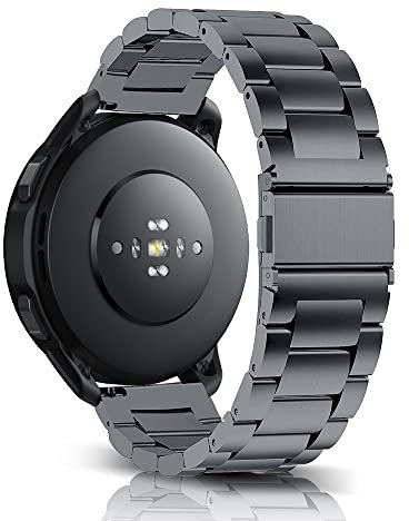 MiRowy 22mm Metall Armband für Amazfit Balance 2/Balance/Amazfit Bip 6/Bip 5/5 Unity/Cheetah/Cheetah Pro/GTR 4/GTR 3 Uhrenarmbänder, Edelstahl Ersatzband - Grau