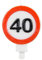 Folat 24253 Kuchen 40 Kerze Verkehrsschild Geburtstagskerzen für Geburtstag, Geburtstagsdeko, für Kinder Partys, Hochzeiten, Firmenfeiern, Jubiläen, Mehrfarbig