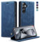 KZB Handyhülle für Samsung Galaxy S24 5G Hülle Premium Leder Klappbar Tasche Flip Case Magnet Kartenfach Standfunktion Klapphülle Schutzhülle für Samsung Galaxy S24 6,2'' - Blau