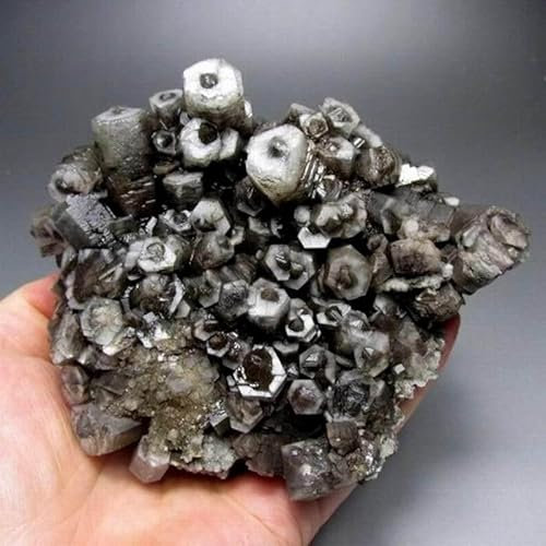 AOHRO Cristal Natural en Bruto Racimo de calcita fluoricente de 832g en Matriz, Cristales y Piedras, espécimen curativo, decoración del hogar, decoración Feng Shui