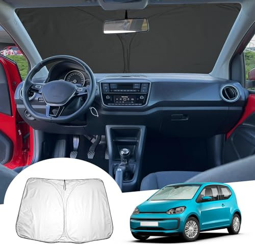 GAFAT V W UP GTI/Seat MII/Skod-a Citigo 2013-2023 2024 Sonnenschutz Frontscheibe Innen, Windschutzscheibe Sonnenschirm Sonnenblende, Abkühlung, UV Schutz, Kompatibel mit VW UP Zubehör