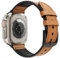 TiMOVO No Gap Leather Hybrid Silicone Band Compatible with Apple Watch Series 8 7 6 5 4 3 2 1 SE 38/40/41mm, Quick Release Genuine Straps for Women Men, Brown