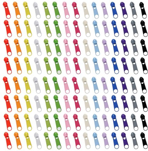 CONNECTION 120 Pezzi Cursori per Cerniere Lampo #3 Colorati Cursore Cerniera Ricambio Universale Kit Riparazione Cerniere Lampo per Giacche Cappotto Vestito Valigia Zaino Pantaloni Vestiti(15 Colori)