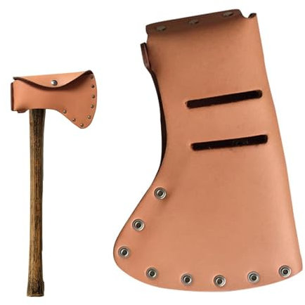 SVCEQZE Leather Hammer Holder, Soft Leather Sturdy Axe Holster Axe Belt Loop, Hammer Holder Strong Weight Capacity Hammer Hatchet Carrier for Outdoor Hiking Outdoors Work