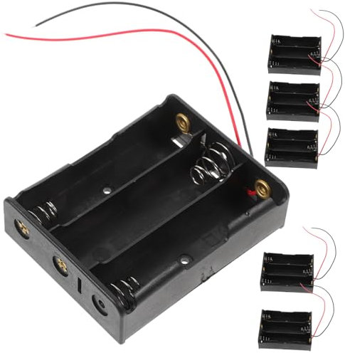 BRIGHTFUFU Battery Box Home Battery Carry Case Battery Storage Organizer Case Ladder for 3 x 3.7v Battery 6pcs 14cm Cable Length for Long-lasting Use