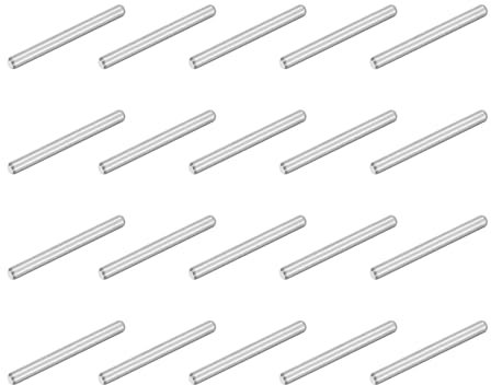 QUARKZMAN 80 Stück M2 x 20mm 304 Edelstahl Zylinderstift, Zylindrischer Regalstützstift Parallelstiftbefestiger für mechanische Fertigung, Industrie, Möbelinstallation, Silber