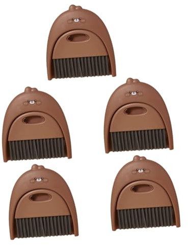 Warmhm 5 Sätze Handhaben Reiniger Kleinkindspielzeug Auto Lösung Spender Schrubben Und Leistung Stehen Buster Fänger Vakuum Entlüften Entzückende Mini-kehrschaufel Plastik Light Brown