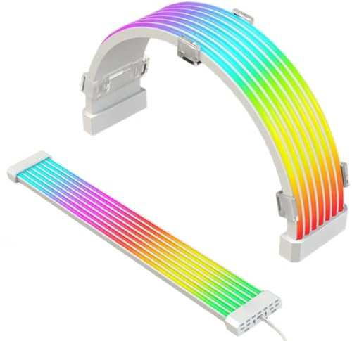 VBESTLIFE PC RGB Light Strip, RGB -PSU -Kabel Erweiterungen, 5V 3Pin Argb Sync PC -Kabel für 24 Pin Motherboard 8 Pin Grafikkarte PC -Hülle