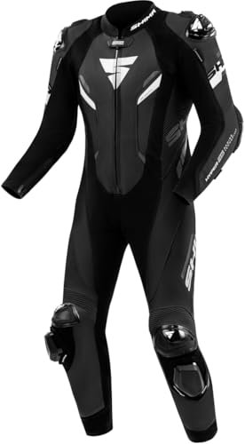 SHIMA Hyper RS Tuta da motociclista in pelle traforata monopezzo, colore nero, 58