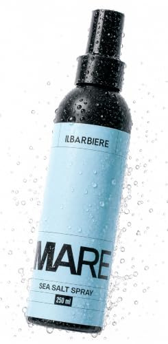 IL BARBIERE Based Sea Salt Spray for Hair Men 250ml - MARE | Texturising & Volumizing for Fine & Curly Hair - Beach Waves, Natural Matte Finish - Cruelty & Paraben Free