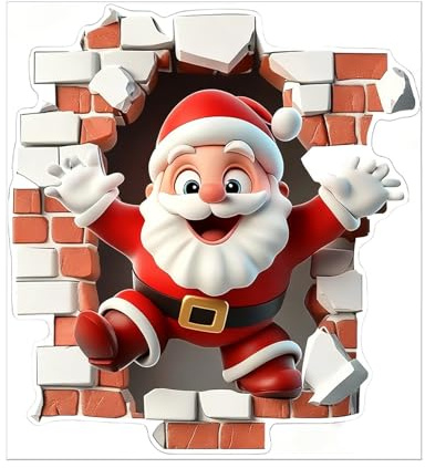 Weihnachts Toiletten Aufkleber, Wasserdichter Weihnachtsmann Heimdekoration,Weihnachtsmann Wandaufkleber | Für Täglichen Innenbereich Zuhause Wohnung Garten Herbst Winter Feiertag