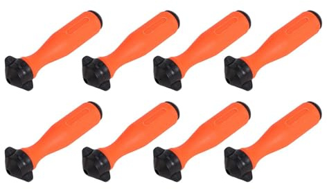 Forstwerkzeug - 8er Set Feilengriffe | Kettensägen Feilenheft | Nylon Ersatzgriff für 4mm-5mm Rundfeilen Sägeketten Schärfgerät Zubehör Kettensäge Wartung Ersatzteile Holzfäller Werkzeug Schwarz 8Pcs