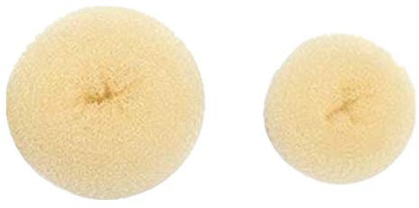 CareforYou® Haar-Dutt für Kinder, für Mädchen, Ballett, Donut-Form, Haarknoten, ringförmig, formender Schwamm, 2 Stück, klein und mittelgroß