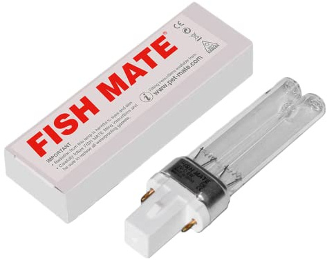 Fish Mate 5 Watt Replacement UV Bulb for Pressurized Pond Filters | Long-Lasting UV Clarifier Lamp for Garden & Koi Pond Water, Helps Maintain Clear, Healthy Pond Water, Quick & Easy to Install
