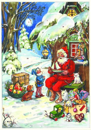 Adventkalender A4 quer sort.