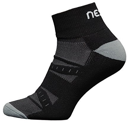 Nessi Sportsocken Running Bike Laufsocken Radsocken Jogging Rad Fitness - Grauschwarz, 37-40
