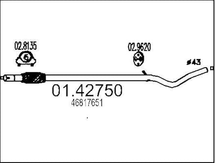 MTS Company 01.42750 Abgasrohr