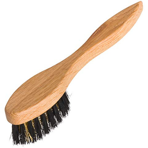 Redecker – 396517 Ante Cepillo con Mango, Alambre de latón (con Borde de cerdas, Madera de Roble