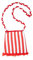 Deiters Handtasche Plüsch rot/weiß - Karneval - Tasche - Handtasche - Erwachsener