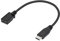 Cable de extensión USB tipo C de CERRXIAN, cable de carga y sincronización mini USB 2.0 hembra a USB C (tipo C) macho, cable adaptador de 25,4 cm