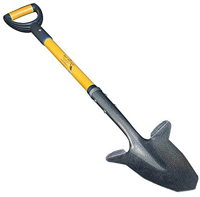 Spear Head Spade SHFD3 40 Yellow Garden Spade Shovel - Gardening Shovel with a 9 x 11 Beveled Blade, Steel-Reinforced Fiberglass Long Handle & Cushioned D-Grip - Digging Spade for Planting