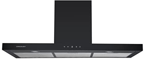 Cookology LINT1001BK/A++ Energy A++ Rated Black Linear Extractor 100cm Designer Chimney Cooker Hood