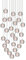 KJLARS Pendelleuchte LED Moderne Pendellampe Kristall Hängeleuchte Höheverstellbar Hängelampe Kronleuchter geeignet für Wohzimmer Esstisch, Treppe, Schlafzimmer Deckenleuchte (26 Bälle Round shape)