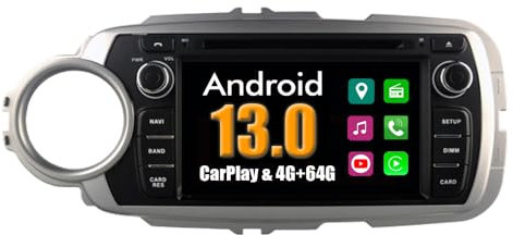 RoverOne Android System Auto-DVD-Player für Toyota Yaris 2012 mit Multimedia Stereo GPS Navigations Radio Bluetooth USB Mirror Link