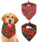 QKURT Hunde-Halstuch mit weihnachtlichem Karomuster, klassisches Schneeflocken-Design, dreieckig, für kleine, mittelgroße und große Hunde, Katzen, Haustiere, 2 Stück