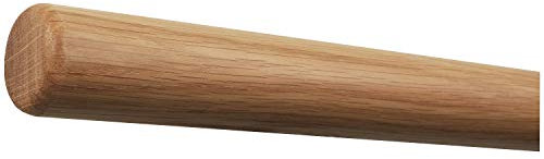 TIBU Eiche Holz Handlauf Geländer 30-500cm mit Holzenden Wandhandlauf Wand Treppe, Länge 2700 mm / 270 cm / 2,7 m und Enden Radius gefräst