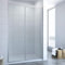 AQUABATOS® Puerta corredera de ducha de 160 cm, puerta de ducha en nicho, puerta de cristal, mampara de ducha, cristal de seguridad, altura 185 cm, sin plato de ducha