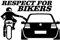 Porfeet Auto Aufkleber, 2Pcs / Set Respekt Für Biker Lustige Karosserie Stoßstange Vinyl Dekor Aufkleber Aufkleber Schwarz
