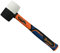 T TOPBUILT 24oz Black-White Rubber Mallet Hammer with Non-Slip Fiberglass Handle- Durable Solid Rubber Head 65057