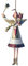 Engel Weihnachten Baumschmuck Figur Deko Hänger Christbaumschmuck Ornament 12 cm (weiß-rot mit Stern)