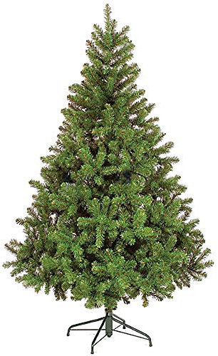 TrendMakers Christmas Tree - Artificial Christmas Trees with Lush Pine Tips | Bushy & Slim Xmas Tree - Sturdy Metal Stand & Free Storage Bag - Available In (3ft, 4ft, 5ft, 6ft, 7ft)