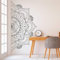Halbes Mandala Wandtattoo Vinyl Aufkleber Nacht Schlafzimmer Boho Style Dekoration Yoga Studio Dekoration Wandbild170x84cm