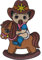 Cowboy Baby Schaukelpferd Patch Eisen Aufnäher Kleidung Tasche Shirt Gesticktes Abzeichen