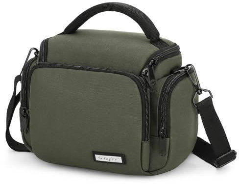 UBORSE DSLR Camera Shoulder Bag Waterproof Portable Anti-Shock Digital Camera Case Compatible Protector for DSLR SLR Camera Lens Accessories