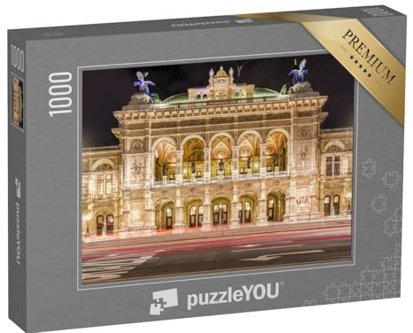 puzzleYOU: Puzzle 1000 Teile „Wiener Staatsoper bei Nacht, Wien, Österreich“ – aus der Puzzle-Kollektion Wien, Österreich