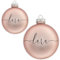 Coverlounge Christbaumkugel personaliert aus Glas | Weihnachtskugel mit Name| Ø 6cm oder 8cm in Rose (Matt) | für Weihnachten