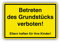 Betreten des Grundstücks verboten Schild 20x30cm aus stabiler Hartschaumplatte in 3mm Stärke - mit UV-Schutz und witterungsbeständig