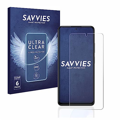 savvies Protector Pantalla para Xiaomi Redmi Note 11 Pro 5G (6 Unidades) Película Ultra Transparente