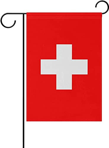 Bandera suiza de Suiza, pequeñas banderas suizas de jardín para patio, porche, día de la independencia, festival patriótico, decoraciones al aire libre