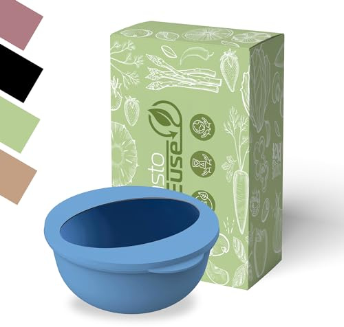 Salatbox 1 L take away Verpackung - Essensbehälter to go blau/transparent