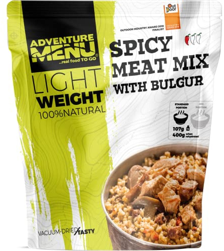 Adventure Menu - Pikanter Eintopf mit Bulgur | 107 g (dehydriert), Gourment Mahlzeit für unterwegs & daheim