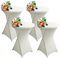Strech Husse Für Stehtische Ø 60/80cm – Strechüberzug Tischhusse Für Bistrotische – Cocktail Tischdecken Stehtischhusse Für Hochzeit,Geburtstag,Taufe Etc (4Pcs-80cm,Ivory White)
