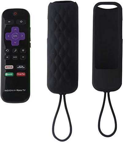 Custodia Cover Telecomando in Silicone Compatibile con Roku Player e Roku TVS Smart TV Series Remote (Black)