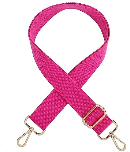ihreesy Verstellbarer Schultergurt Taschengurt, 3.8cm Breiter Ersatzgürtel Schulterriemen Umhängegurt 80cm-140cm Längenverstellbarer Taschenriemen Tragegurt für Damen Taschen DIY Zubehör,Rosa Rot