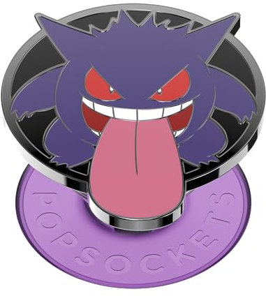 PopSockets: PopGrip - Support et Grip pour Smartphone et Tablette avec un Top Interchangeable - Pokémon - Enamel GITD Gengar Night Shade