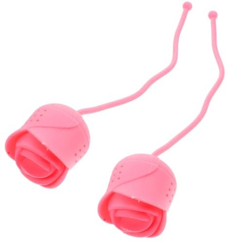 MAGICLULU 2pcs Silicone Rose Tea Infuser Set for Loose Tea Flower Shape Strainer Accessories for Lovers Suitable for Home Office and Parties